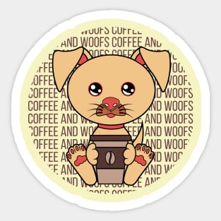 All I Need is Coffee and dogs, coffe and dogs, coffee and dogs lover Sticker